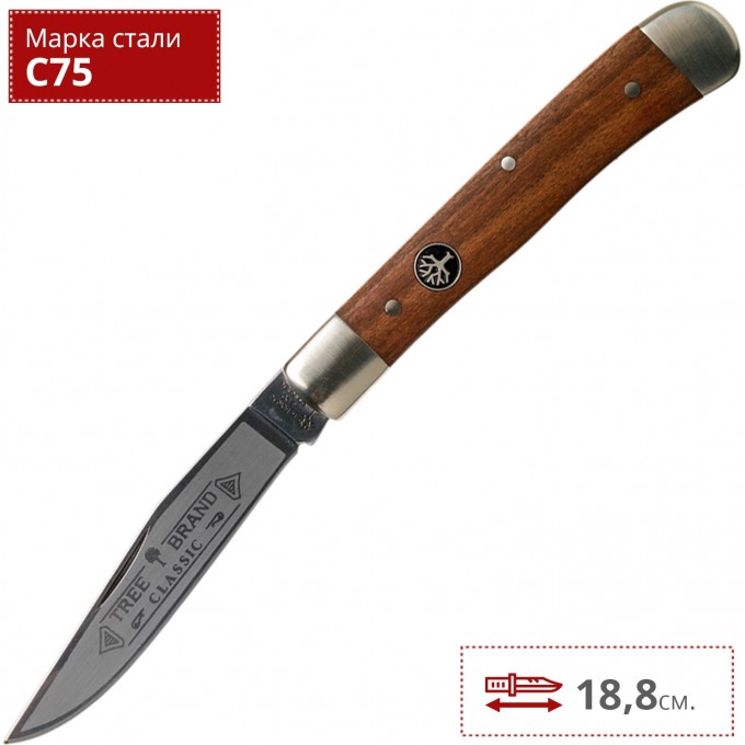 Нож BOKER TRAPPER PLUM WOOD BK112585 Нож BOKER TRAPPER PLUM WOOD BK112585